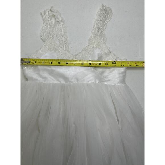 Bardot Juniors Girls Size 8 White Tulle 1st Communion, Flower Girl Dress - Picture 4 of 6